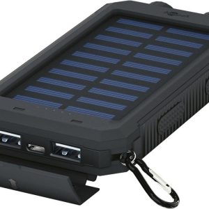 Powerbank med solcelle oplader - 8000 mAh